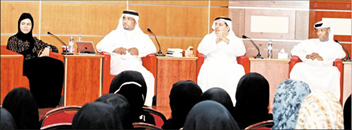 اجتمعت شؤون القراءة والكتابة والتأليف والنشر وقضايا أخرى، في ندوة أدبية عقدت في كلية التقنية العليا للبنات في الشارقة