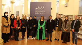 بدور القاسمي تفتتح معرض "الخراريف برؤية معاصرة" في إيطاليا