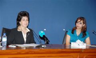 المحاضرة التي القتها تحت عنوان "المرأة والكتابة"