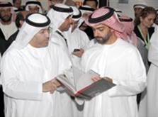 إفتتح سمو الشيخ حامد بن زايد آل نهيان رئيس ديوان ولي عهد أبوظبي اليوم فعاليات الدورة الـ/ 20 / لمعرض " أبوظبي الدولي للكتاب "