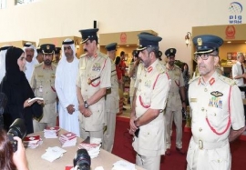 الفريق المزينة يفتتح معرض الكتاب التاسع لشرطة دبي في نادي الضباط