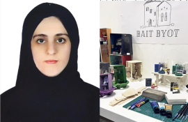 الحوسني تبدع مجسمات من مضامين الكتب