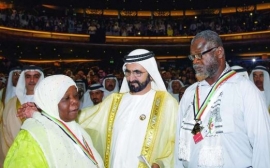 محمد بن راشد يكرّم أسرة شهيدة القراءة فاطمة غولام