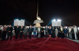 سلطان القاسمي يدشن النصب التذكاري للشارقة العاصمة العالمية للكتاب 2019 ويكشف عن مشروع &quot;بيت الحكمة&quot;