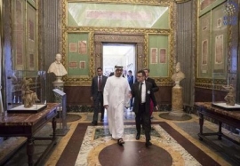 محمد بن زايد يزور مكتبة ومجمع متاحف الفاتيكان