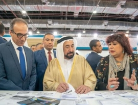 حاكم الشارقة يزور معرض القاهرة الدولي للكتاب